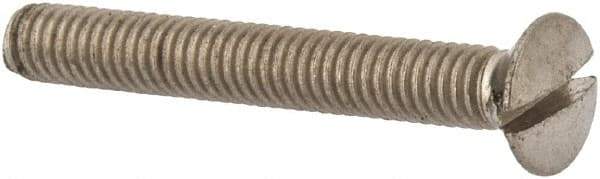 Value Collection - M4x0.70 Metric Coarse, 30mm OAL Slotted Drive Machine Screw - Oval Head, Grade 316 & A4 Stainless Steel, Uncoated, Without Washer - USA Tool & Supply
