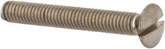 Value Collection - M4x0.70 Metric Coarse, 30mm OAL Slotted Drive Machine Screw - Oval Head, Grade 316 & A4 Stainless Steel, Uncoated, Without Washer - USA Tool & Supply
