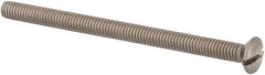 Value Collection - M4x0.70 Metric Coarse, 60mm OAL Slotted Drive Machine Screw - Oval Head, Grade 316 & A4 Stainless Steel, Uncoated, Without Washer - USA Tool & Supply