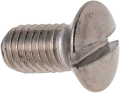 Value Collection - M5x0.80 Metric Coarse, 10mm OAL Slotted Drive Machine Screw - Oval Head, Grade 316 & A4 Stainless Steel, Uncoated, Without Washer - USA Tool & Supply