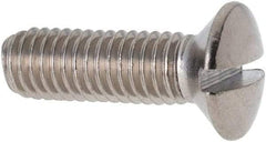 Value Collection - M5x0.80 Metric Coarse, 16mm OAL Slotted Drive Machine Screw - Oval Head, Grade 316 & A4 Stainless Steel, Uncoated, Without Washer - USA Tool & Supply