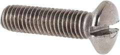 Value Collection - M5x0.80 Metric Coarse, 20mm OAL Slotted Drive Machine Screw - Oval Head, Grade 316 & A4 Stainless Steel, Uncoated, Without Washer - USA Tool & Supply