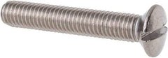 Value Collection - M5x0.80 Metric Coarse, 30mm OAL Slotted Drive Machine Screw - Oval Head, Grade 316 & A4 Stainless Steel, Uncoated, Without Washer - USA Tool & Supply