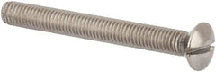 Value Collection - M5x0.80 Metric Coarse, 45mm OAL Slotted Drive Machine Screw - Oval Head, Grade 316 & A4 Stainless Steel, Uncoated, Without Washer - USA Tool & Supply
