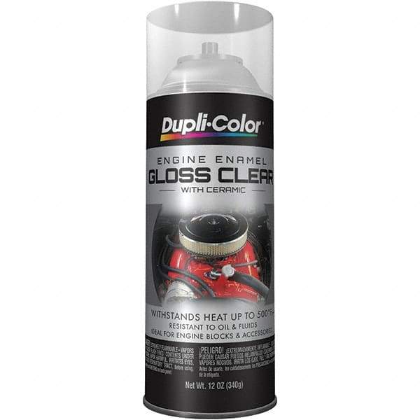 Krylon - 12 oz Clear Automotive Heat Resistant Paint - High Gloss Finish, Comes in Aerosol Can - USA Tool & Supply