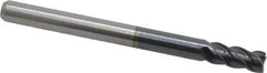ProMax - 1/8", 1/4" LOC, 1/8" Shank Diam, 1-1/2" OAL, 4 Flute, Solid Carbide Square End Mill - Single End, AlTiN Finish, Spiral Flute, 40° Helix, Centercutting, Right Hand Cut, Right Hand Flute, Series 155 - USA Tool & Supply