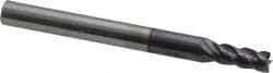 ProMax - 5/32", 3/8" LOC, 3/16" Shank Diam, 2" OAL, 4 Flute, Solid Carbide Square End Mill - Single End, AlTiN Finish, Spiral Flute, 40° Helix, Centercutting, Right Hand Cut, Right Hand Flute, Series 155 - USA Tool & Supply
