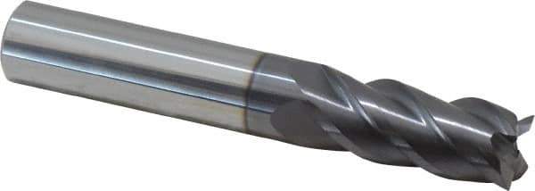 ProMax - 7/16", 1" LOC, 7/16" Shank Diam, 2-3/4" OAL, 4 Flute, Solid Carbide Square End Mill - Single End, AlTiN Finish, Spiral Flute, 40° Helix, Right Hand Cut, Right Hand Flute, Series 155 - USA Tool & Supply