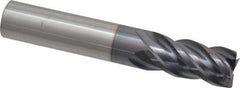 ProMax - 1/2", 1" LOC, 1/2" Shank Diam, 3" OAL, 4 Flute, Solid Carbide Square End Mill - Single End, AlTiN Finish, Spiral Flute, 40° Helix, Right Hand Cut, Right Hand Flute, Series 155 - USA Tool & Supply