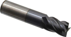 ProMax - 5/8", 7/8" LOC, 5/8" Shank Diam, 3" OAL, 4 Flute, Solid Carbide Square End Mill - Single End, AlTiN Finish, Spiral Flute, 40° Helix, Centercutting, Right Hand Cut, Right Hand Flute, Series 155 - USA Tool & Supply
