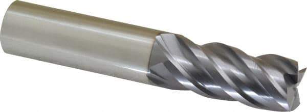 ProMax - 3/4", 1-5/8" LOC, 3/4" Shank Diam, 4" OAL, 4 Flute, Solid Carbide Square End Mill - Single End, AlTiN Finish, Spiral Flute, 40° Helix, Right Hand Cut, Right Hand Flute, Series 155 - USA Tool & Supply