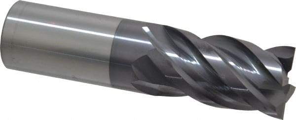 ProMax - 1", 1-3/4" LOC, 1" Shank Diam, 4" OAL, 4 Flute, Solid Carbide Square End Mill - Single End, AlTiN Finish, Spiral Flute, 40° Helix, Right Hand Cut, Right Hand Flute, Series 155 - USA Tool & Supply