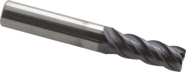 ProMax - 11/32", 4 Flute, Single End, Solid Carbide, 0.02" Corner Radius End Mill - 2-1/2" OAL, 40° Helix, Right Hand Flute, 7/8" LOC, Right Hand Cut - USA Tool & Supply