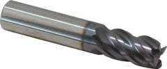 ProMax - 3/8", 4 Flute, Single End, Solid Carbide, 0.02" Corner Radius End Mill - 2" OAL, 40° Helix, Right Hand Flute, 5/8" LOC, Right Hand Cut - USA Tool & Supply