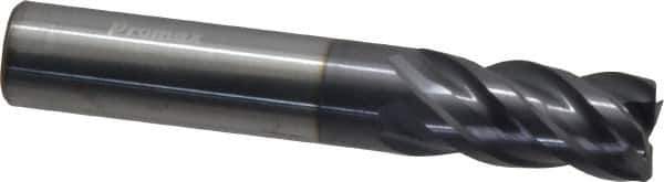 ProMax - 1/2", 4 Flute, Single End, Solid Carbide, 0.02" Corner Radius End Mill - 3" OAL, 40° Helix, Right Hand Flute, 1" LOC, Right Hand Cut - USA Tool & Supply