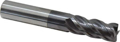 ProMax - 9/16", 4 Flute, Single End, Solid Carbide, 0.03" Corner Radius End Mill - 3-1/2" OAL, 40° Helix, Right Hand Flute, 1-1/4" LOC, Right Hand Cut - USA Tool & Supply