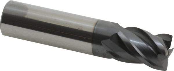 ProMax - 5/8", 4 Flute, Single End, Solid Carbide, 0.03" Corner Radius End Mill - 3" OAL, 40° Helix, Right Hand Flute, 7/8" LOC, Right Hand Cut - USA Tool & Supply