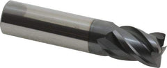 ProMax - 5/8", 4 Flute, Single End, Solid Carbide, 0.03" Corner Radius End Mill - 3" OAL, 40° Helix, Right Hand Flute, 7/8" LOC, Right Hand Cut - USA Tool & Supply