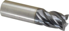 ProMax - 3/4", 4 Flute, Single End, Solid Carbide, 0.03" Corner Radius End Mill - 3" OAL, 40° Helix, Right Hand Flute, 1" LOC, Right Hand Cut - USA Tool & Supply