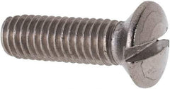 Value Collection - M6x1.00 Metric Coarse, 20mm OAL Slotted Drive Machine Screw - Oval Head, Grade 316 & A4 Stainless Steel, Uncoated, Without Washer - USA Tool & Supply