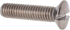 Value Collection - M6x1.00 Metric Coarse, 25mm OAL Slotted Drive Machine Screw - Oval Head, Grade 316 & A4 Stainless Steel, Uncoated, Without Washer - USA Tool & Supply