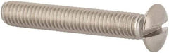 Value Collection - M6x1.00 Metric Coarse, 40mm OAL Slotted Drive Machine Screw - Oval Head, Grade 316 & A4 Stainless Steel, Uncoated, Without Washer - USA Tool & Supply