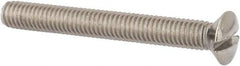 Value Collection - M6x1.00 Metric Coarse, 50mm OAL Slotted Drive Machine Screw - Oval Head, Grade 316 & A4 Stainless Steel, Uncoated, Without Washer - USA Tool & Supply