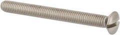 Value Collection - M6x1.00 Metric Coarse, 60mm OAL Slotted Drive Machine Screw - Oval Head, Grade 316 & A4 Stainless Steel, Uncoated, Without Washer - USA Tool & Supply