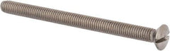 Value Collection - M6x1.00 Metric Coarse, 80mm OAL Slotted Drive Machine Screw - Oval Head, Grade 316 & A4 Stainless Steel, Uncoated, Without Washer - USA Tool & Supply