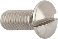 Value Collection - M8x1.25 Metric Coarse, 20mm OAL Slotted Drive Machine Screw - Oval Head, Grade 316 & A4 Stainless Steel, Uncoated, Without Washer - USA Tool & Supply
