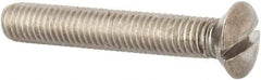 Value Collection - M8x1.25 Metric Coarse, 50mm OAL Slotted Drive Machine Screw - Oval Head, Grade 316 & A4 Stainless Steel, Uncoated, Without Washer - USA Tool & Supply