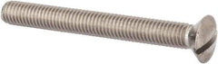Value Collection - M8x1.25 Metric Coarse, 70mm OAL Slotted Drive Machine Screw - Oval Head, Grade 316 & A4 Stainless Steel, Uncoated, Without Washer - USA Tool & Supply