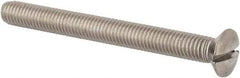 Value Collection - M8x1.25, 80mm OAL Slotted Drive Machine Screw - Oval Head, Grade 316 & A4 Stainless Steel, Uncoated, Without Washer - USA Tool & Supply
