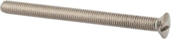 Value Collection - M8x1.25 Metric Coarse, 100mm OAL Slotted Drive Machine Screw - Oval Head, Grade 316 & A4 Stainless Steel, Uncoated, Without Washer - USA Tool & Supply