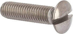 Value Collection - M10x1.50 Metric Coarse, 40mm OAL Slotted Drive Machine Screw - Oval Head, Grade 316 & A4 Stainless Steel, Uncoated, Without Washer - USA Tool & Supply