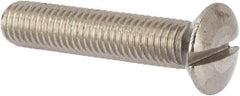 Value Collection - M10x1.50 Metric Coarse, 50mm OAL Slotted Drive Machine Screw - Oval Head, Grade 316 & A4 Stainless Steel, Uncoated, Without Washer - USA Tool & Supply