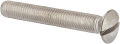 Value Collection - M10x1.50 Metric Coarse, 70mm OAL Slotted Drive Machine Screw - Oval Head, Grade 316 & A4 Stainless Steel, Uncoated, Without Washer - USA Tool & Supply