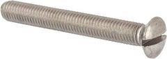 Value Collection - M10x1.50 Metric Coarse, 80mm OAL Slotted Drive Machine Screw - Oval Head, Grade 316 & A4 Stainless Steel, Uncoated, Without Washer - USA Tool & Supply