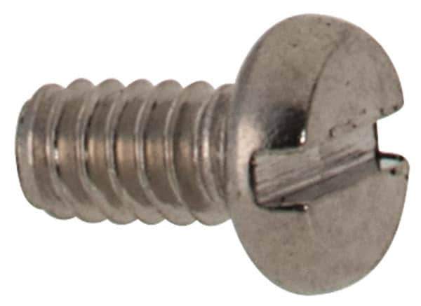 Value Collection - M1.6x0.35 Metric Coarse, 3mm Length Under Head Slotted Drive Machine Screw - Fillister Head, Grade 316 & A4 Stainless Steel, Uncoated, Without Washer - USA Tool & Supply