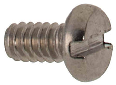 Value Collection - M1.6x0.35 Metric Coarse, 3mm Length Under Head Slotted Drive Machine Screw - Fillister Head, Grade 316 & A4 Stainless Steel, Uncoated, Without Washer - USA Tool & Supply