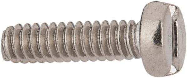 Value Collection - M1.6x0.35 Metric Coarse, 6mm Length Under Head Slotted Drive Machine Screw - Fillister Head, Grade 316 & A4 Stainless Steel, Uncoated, Without Washer - USA Tool & Supply