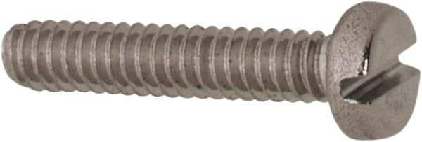Value Collection - M1.6x0.35 Metric Coarse, 8mm Length Under Head Slotted Drive Machine Screw - Fillister Head, Grade 316 & A4 Stainless Steel, Uncoated, Without Washer - USA Tool & Supply