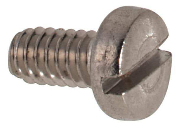 Value Collection - M2x0.40 Metric Coarse, 4mm Length Under Head Slotted Drive Machine Screw - Fillister Head, Grade 316 & A4 Stainless Steel, Uncoated, Without Washer - USA Tool & Supply