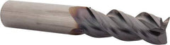 Niagara Cutter - 1/2", 3 Flute, Single End, Solid Carbide, 0.02" Corner Radius End Mill - 3" OAL, 45° Helix, Right Hand Flute, 1-1/4" LOC, Right Hand Cut - USA Tool & Supply