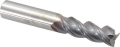 Niagara Cutter - 3/8", 3 Flute, Single End, Solid Carbide, 0.01" Corner Radius End Mill - 2-1/2" OAL, 45° Helix, Right Hand Flute, 1" LOC, Right Hand Cut - USA Tool & Supply