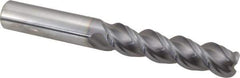 Niagara Cutter - 1/2", 3 Flute, Single End, Solid Carbide, 1/8" Corner Radius End Mill - 4" OAL, 45° Helix, Right Hand Flute, 2" LOC, Right Hand Cut - USA Tool & Supply