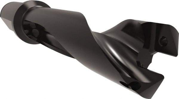 Allied Machine and Engineering - Series 32, 32 to 35mm Diam, 1-1/2" Diam Straight Shank with Flange, Straight Flute Spade Drill - 4-9/64" Max Depth, 6-29/64" Body Length, 8-59/64" OAL, Standard Length, Through Coolant - USA Tool & Supply