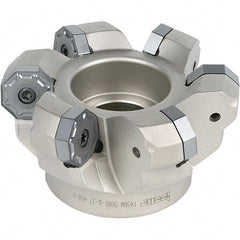 Iscar - 112mm Cut Diam, 31.75mm Arbor Hole, 5.5mm Max Depth of Cut, 45° Indexable Chamfer & Angle Face Mill - 7 Inserts, ON.. Insert, Right Hand Cut, 7 Flutes, Series 16Mill - USA Tool & Supply