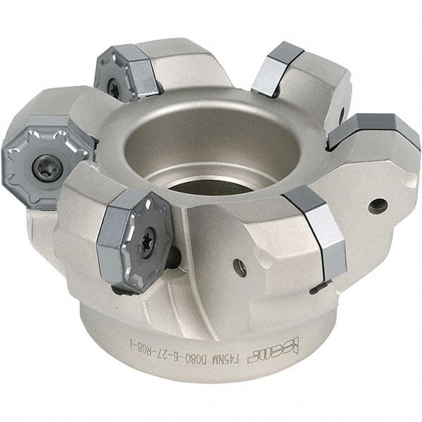 Iscar - 5.49" Cut Diam, 1-1/2" Arbor Hole, 0.217" Max Depth of Cut, 45° Indexable Chamfer & Angle Face Mill - 8 Inserts, ONH.. Insert, Right Hand Cut, 8 Flutes, Series 16Mill - USA Tool & Supply