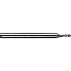 M.A. Ford - 0.035", 0.105" LOC, 1/8" Shank Diam, 1-1/2" OAL, 4 Flute, Solid Carbide Square End Mill - Single End, TiCN Finish, Spiral Flute, 30° Helix, Centercutting, Right Hand Cut, Right Hand Flute - USA Tool & Supply